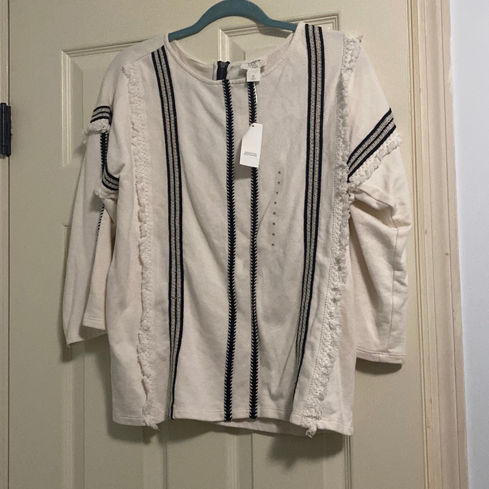 Off white top from the Loft with fun detailing